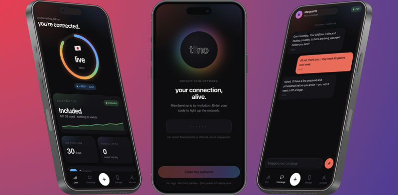 Tiino customer mobile interface